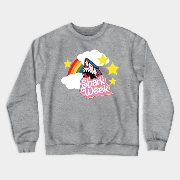 Shark Week Barbie Crewneck Sweatshirt by Retro Meowster